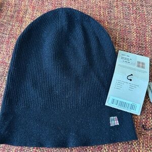 Burberry Classic Black Knit Beanie 100% Cashmere